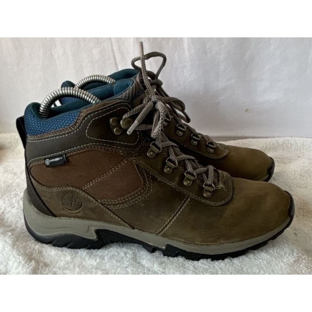 Timberland Mt Maddsen Mid Waterproof Leather Hiking Boots Brown A1NRN US 7 Men